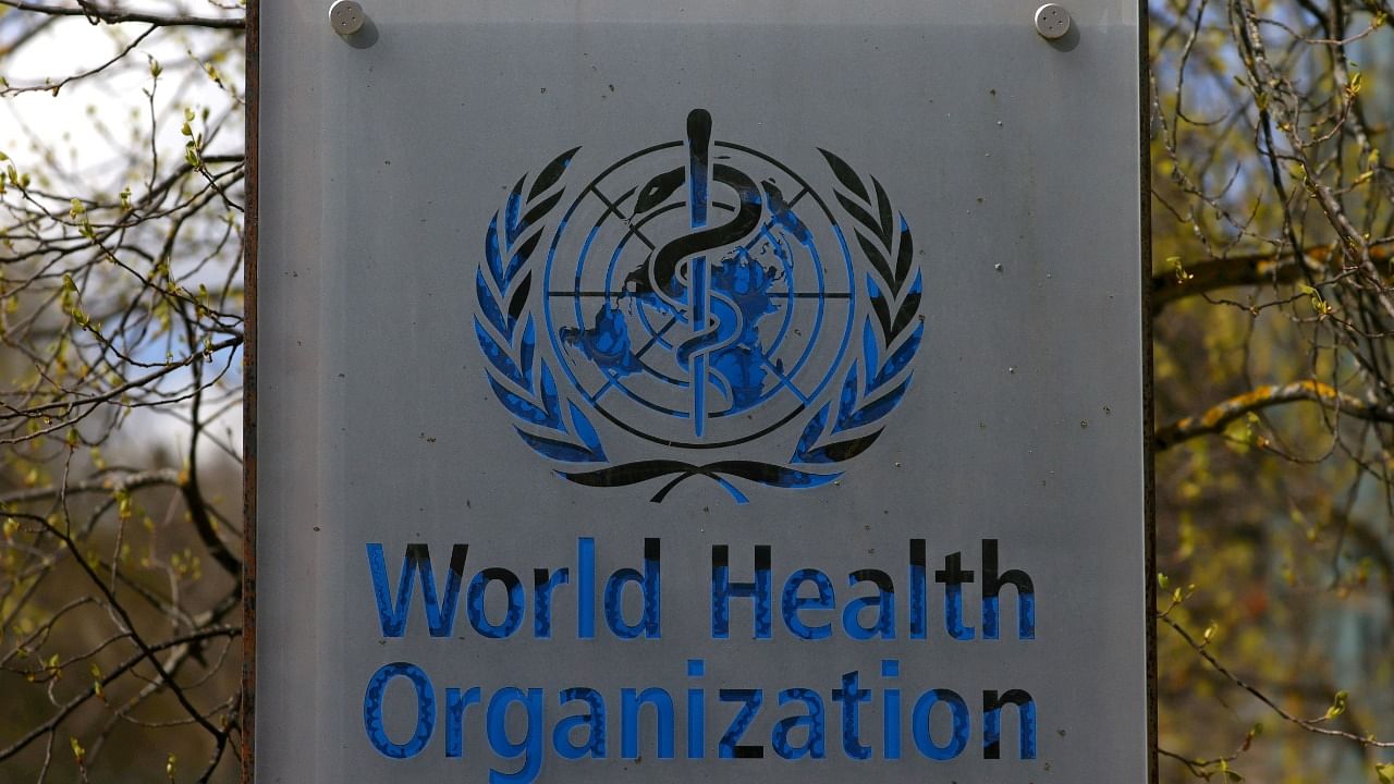 A logo is pictured outside a building of the World Health Organization. Credit: Reuters File Photo