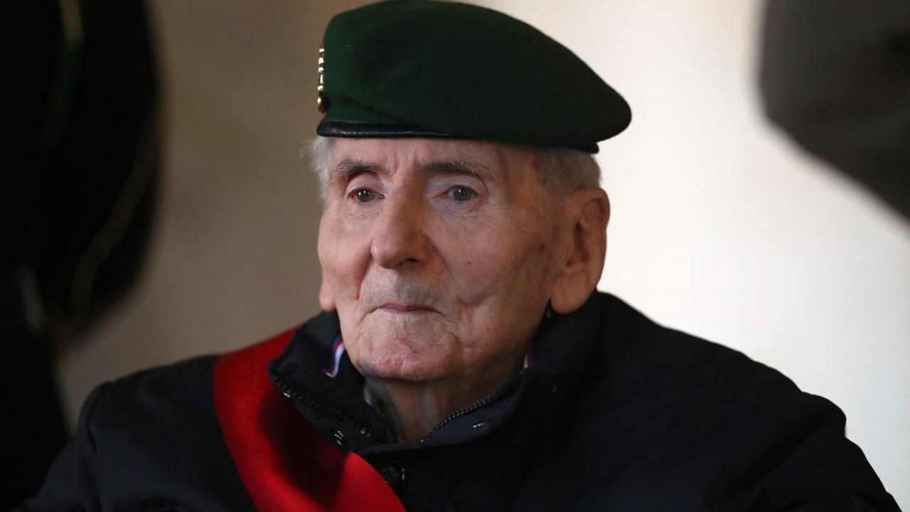 Hubert Germain, the last French WWII resistant of the 'Compagnon de la Liberation'. Credit: AFP Photo