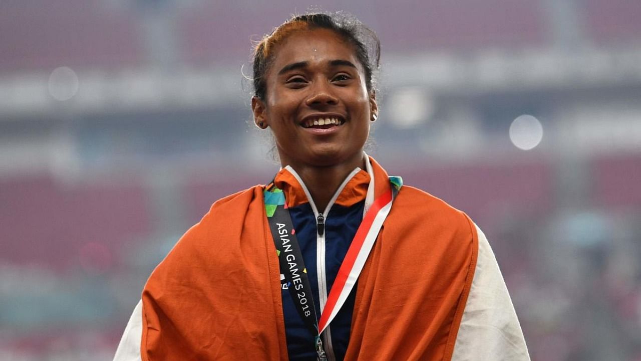 Indian sprinter Hima Das. Credit: AFP File Photo