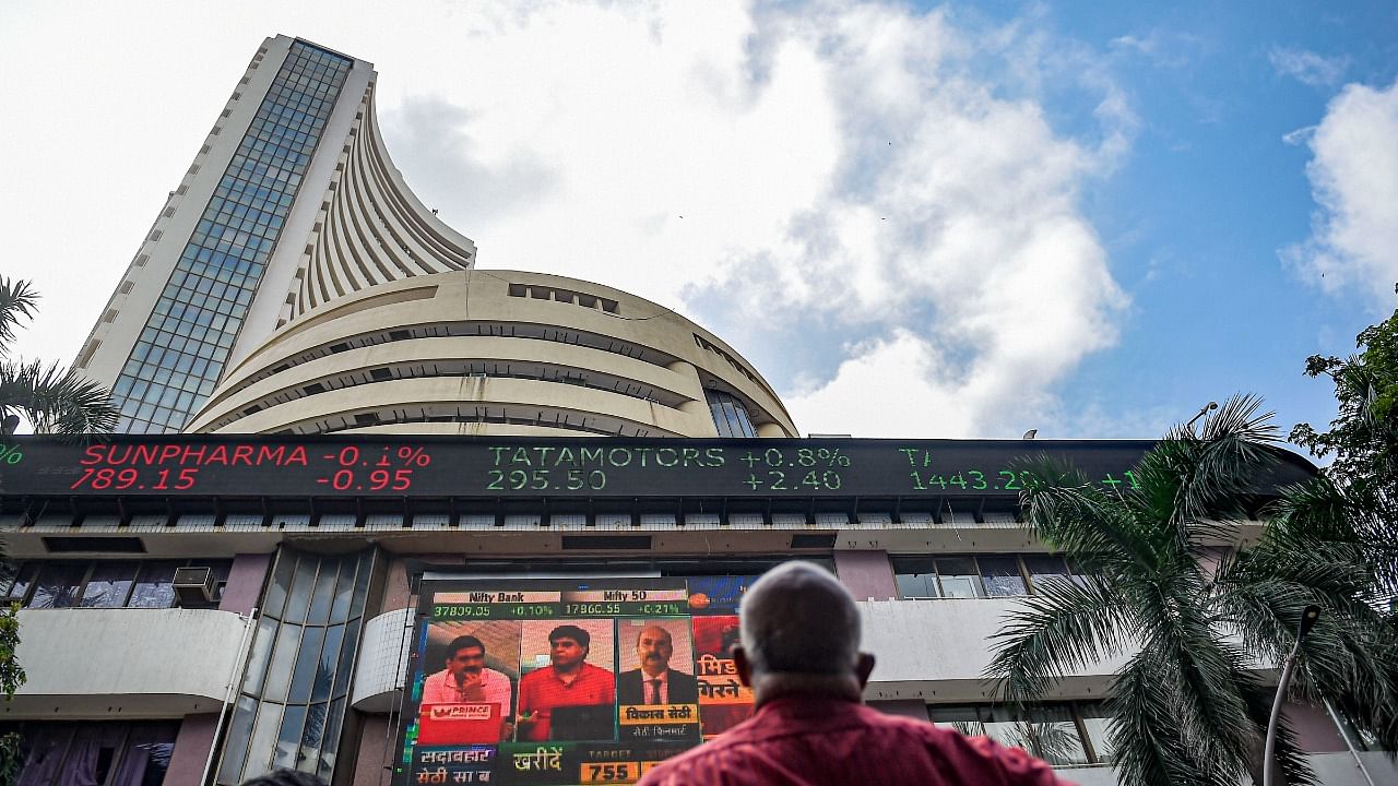 Rallying for the fifth straight session on Wednesday, the 30-share BSE benchmark jumped 452.74 points or 0.75 per cent to settle at its all-time closing high of 60,737.05. Credit: PTI File Photo
