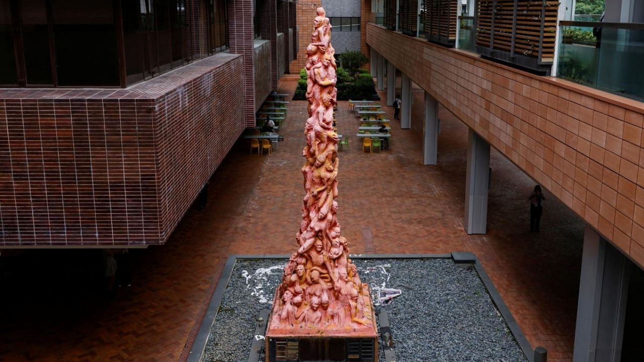 'Pillar of Shame' by Danish sculptor Jens Galschiot is set to be removed at the University of Hong Kong. Credit: Reuters Photo