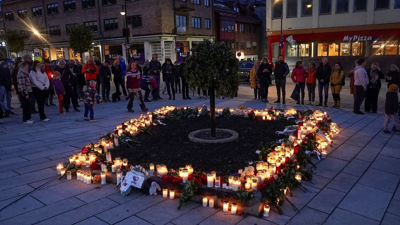 Residents gathered on Thursday evening for a candlelit vigil. Credit: Reuters Photo
