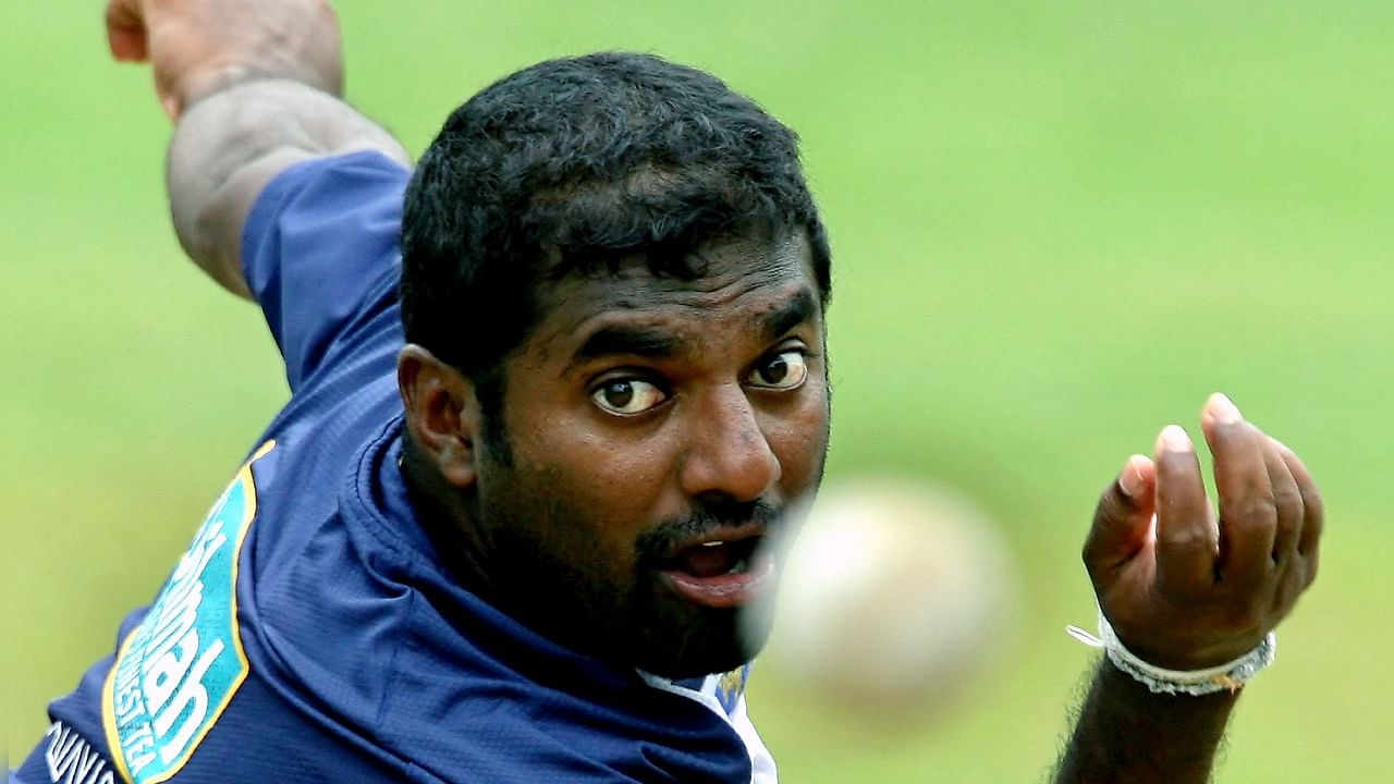 Sri Lankan legend Muttiah Muralitharan. Credit: AFP File Photo