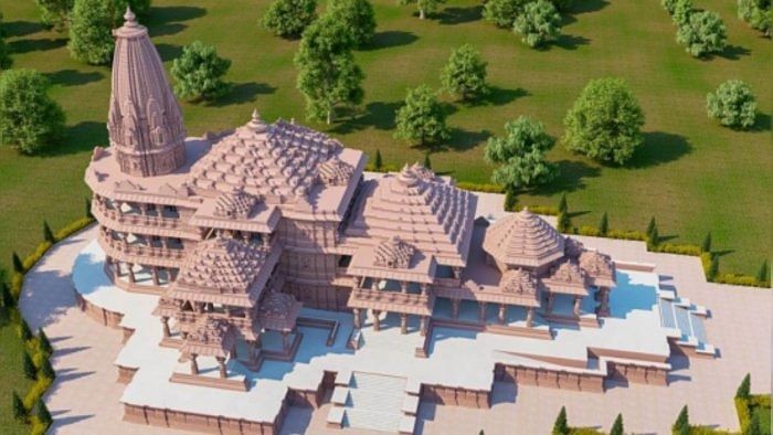 Proposed model of Ram Janmbhoomi Mandir in Ayodhya. Credit: PTI File Photo