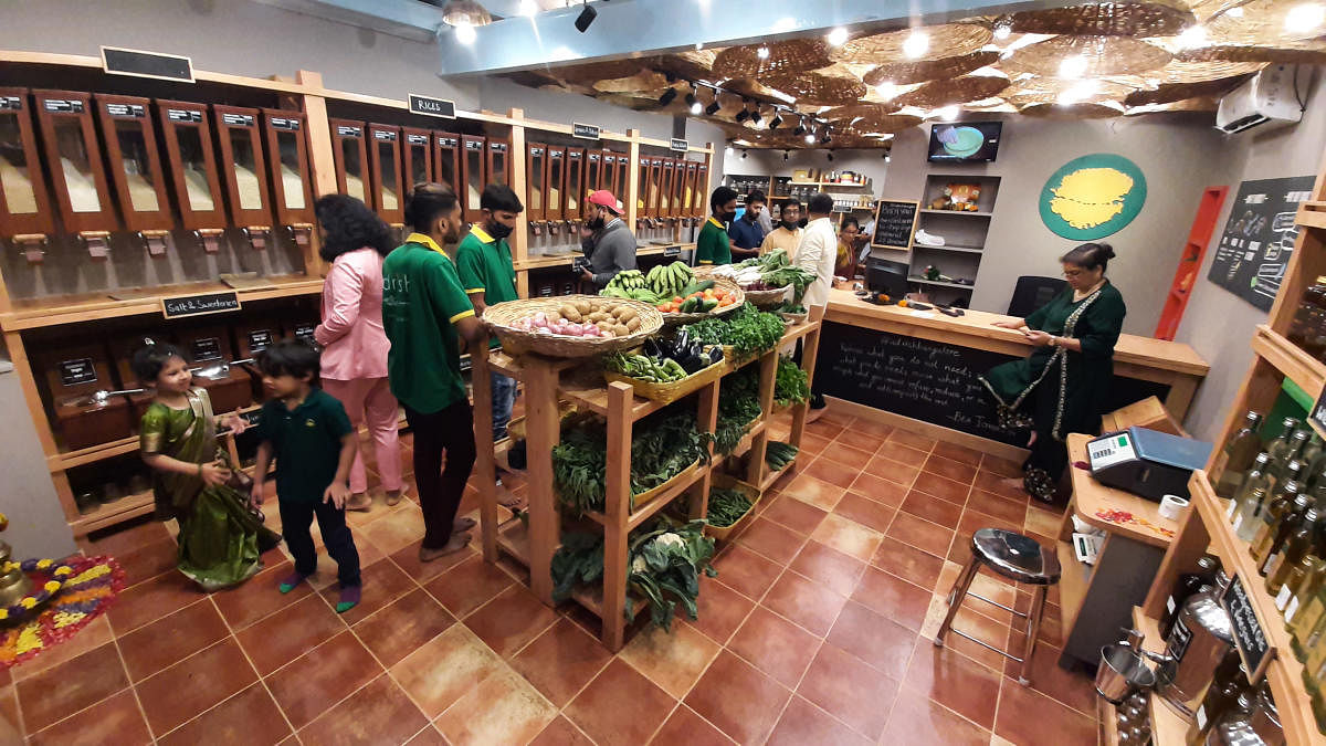 Adrish is a zero-waste organic store chain. It opened in J P Nagar in August and its founders say the response is 'overwhelming'.