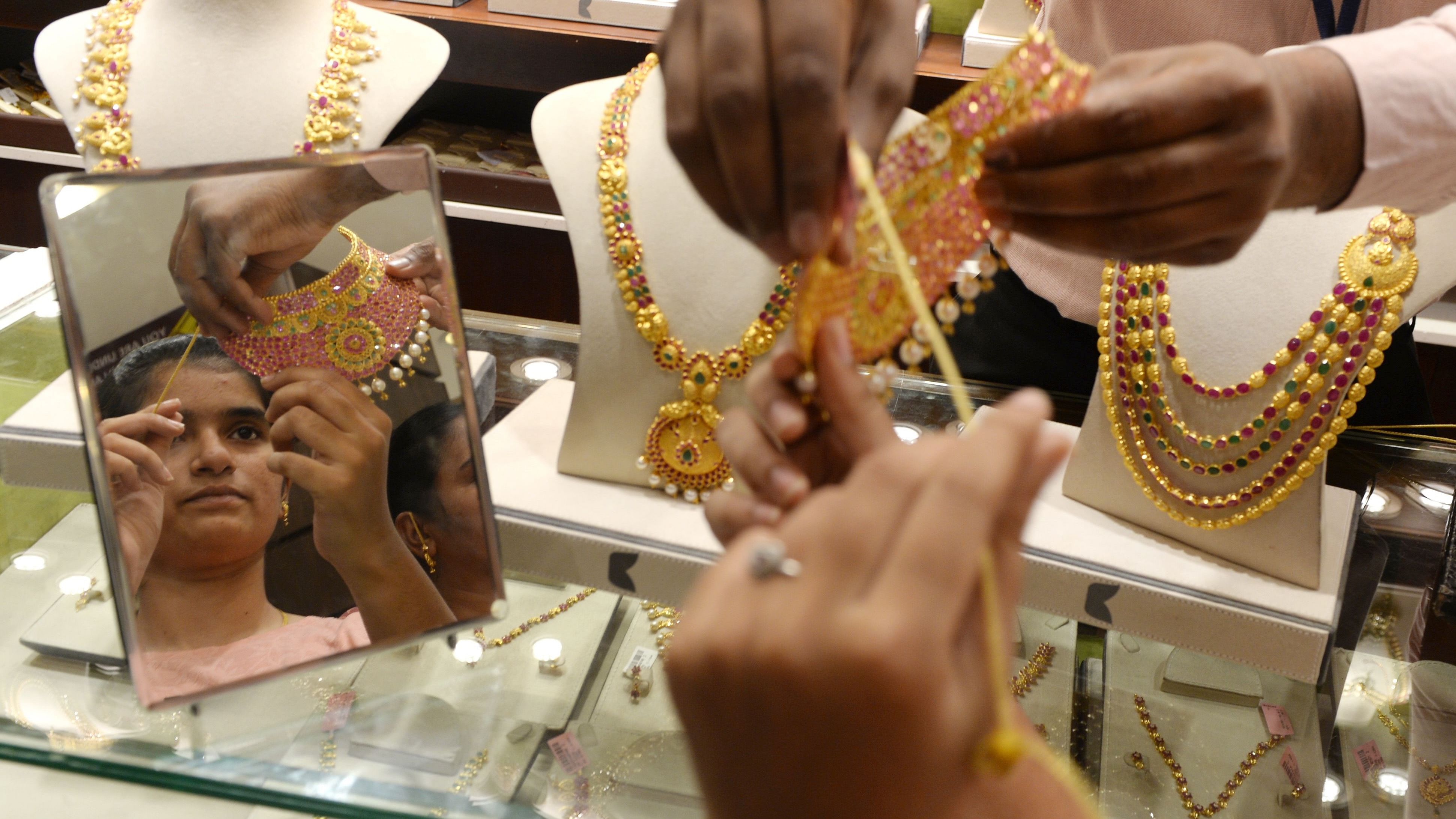 India is the largest importer of gold, which mainly caters to the demand of the jewellery industry. Credit: AFP File Photo