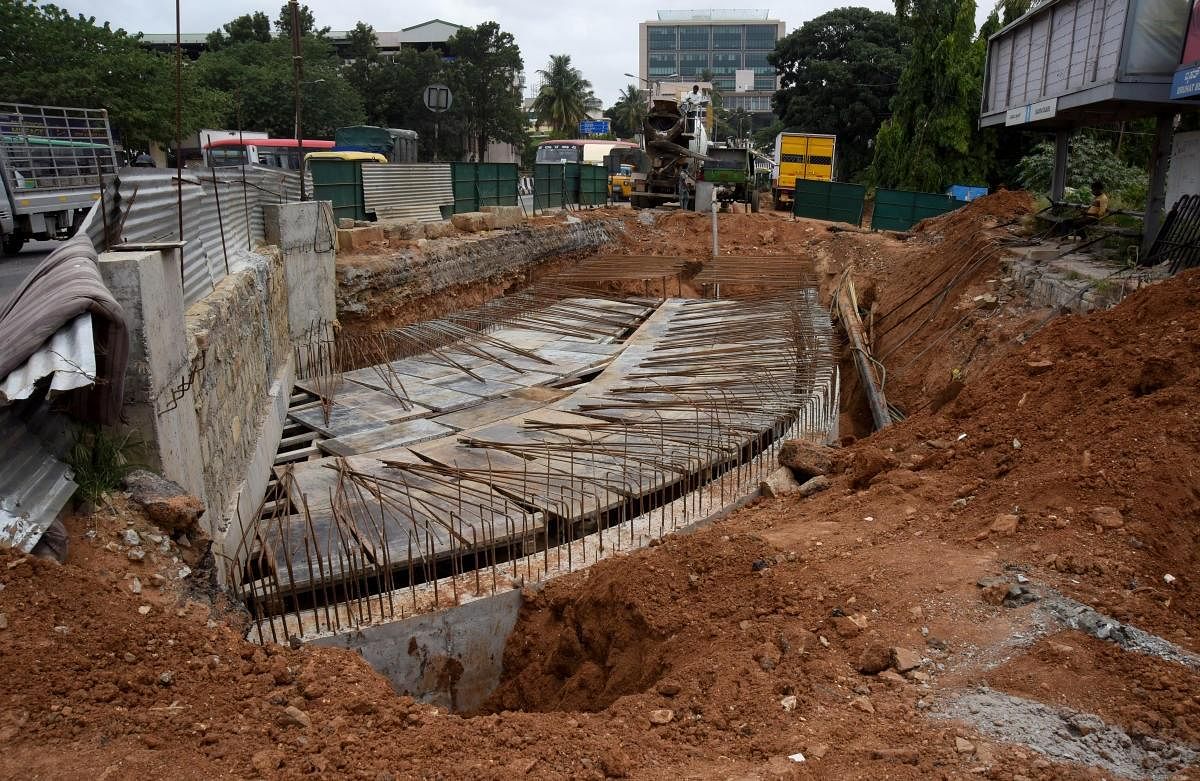 Rampant encroachments along the drains have also hindered the work. Credit: DH Photo