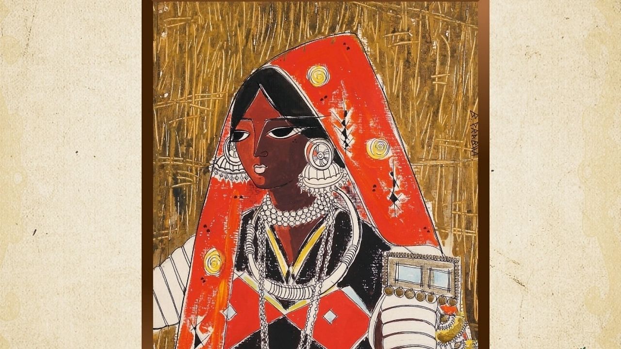 A painting from the Air India art collection. Credit: Twitter/ @airindiain