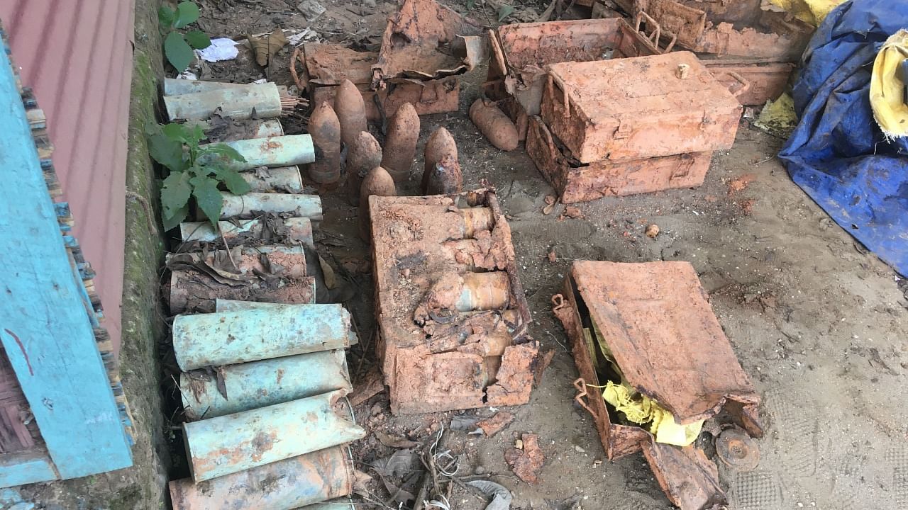 Abandoned artillery shells from World War II in Manipur. Credit: Rajeshwor Yumnam