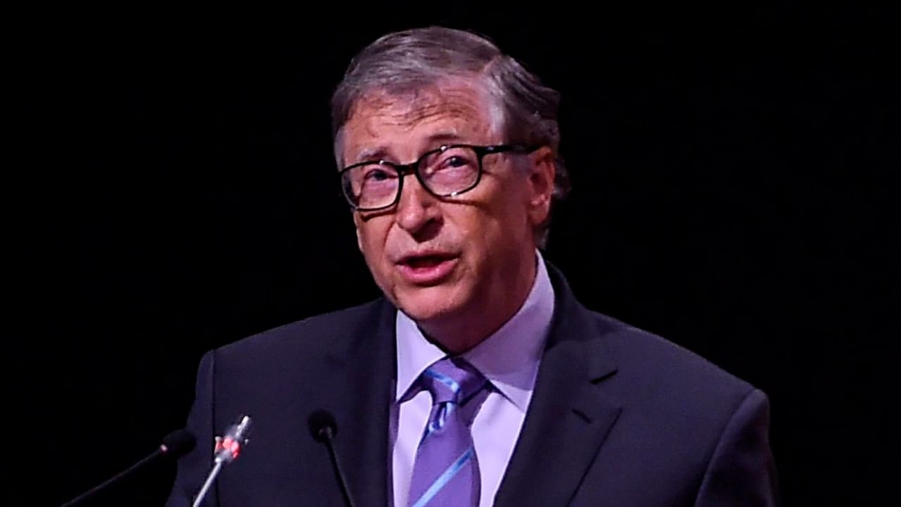 Bill Gates speaks to the gathering during the inauguration of the 8th International Conference on Agriculture Statistics in New Delhi. Credit: AFP Photo