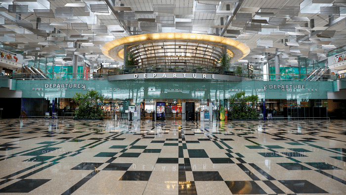 A view of an empty departure hall at Singapore's Changi Airport, Singapore. Credit: Reuters Photo