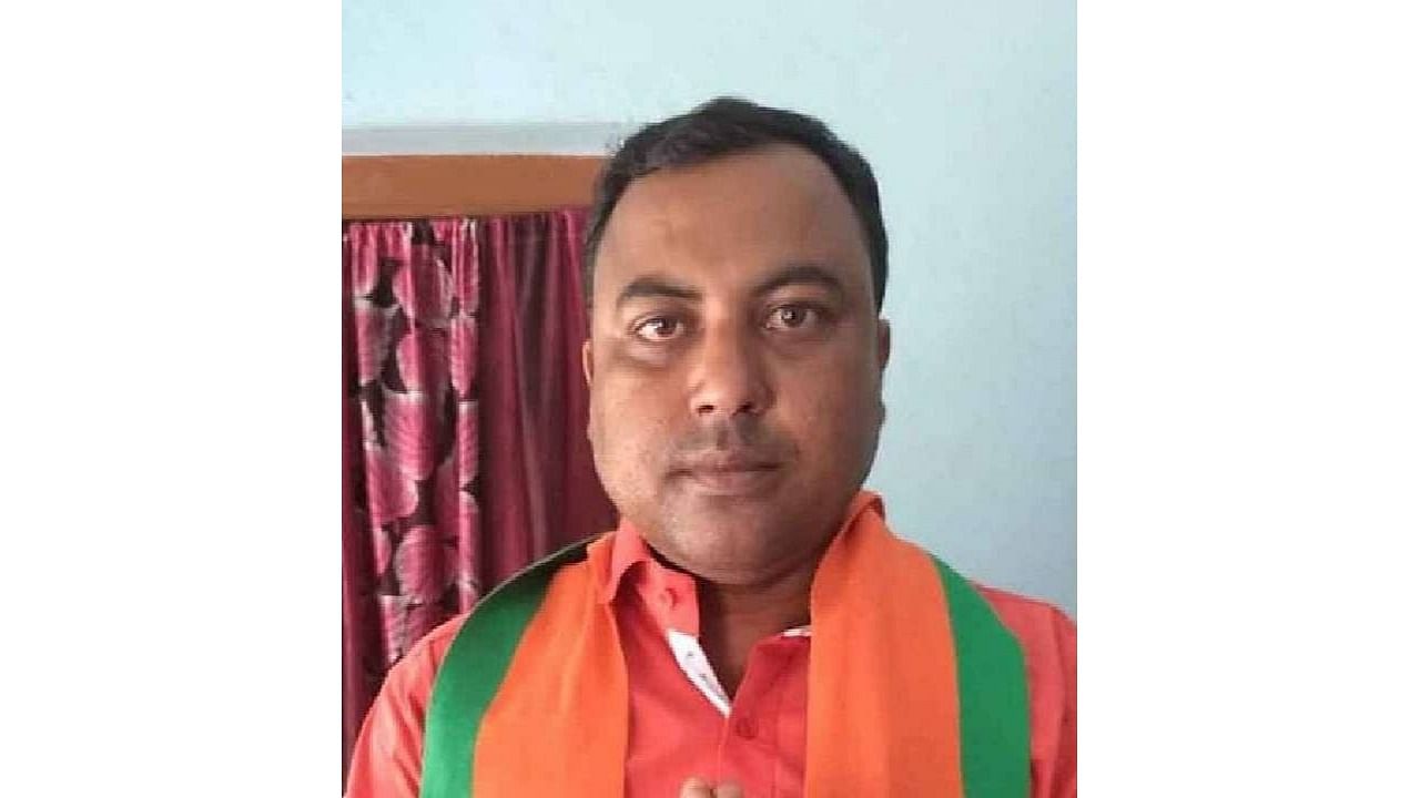 Youth BJP leader of Itahar in West Bengal's North Dinajpur district, Mithun Ghosh. Credit: IANS