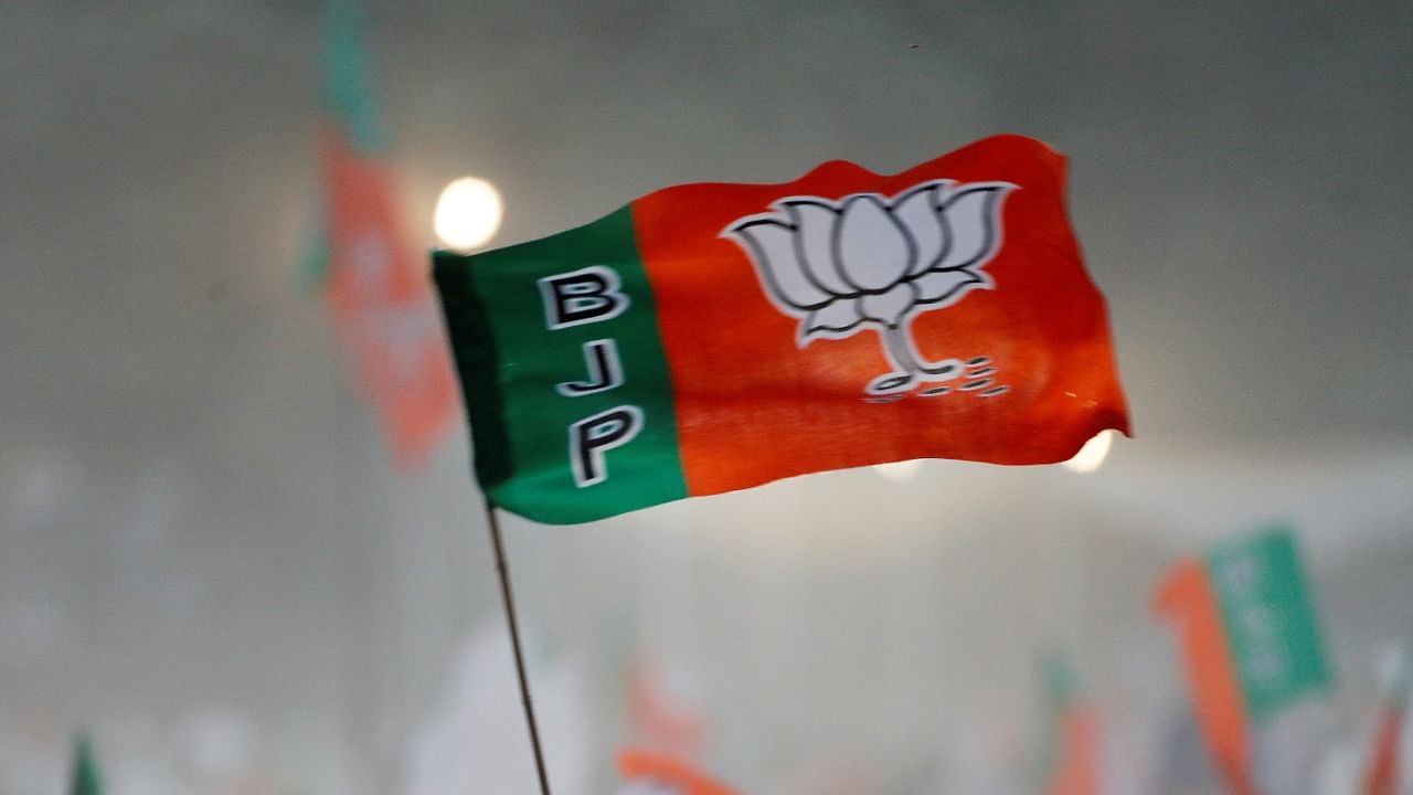 BJP Flag. Credit: Reuters Photo