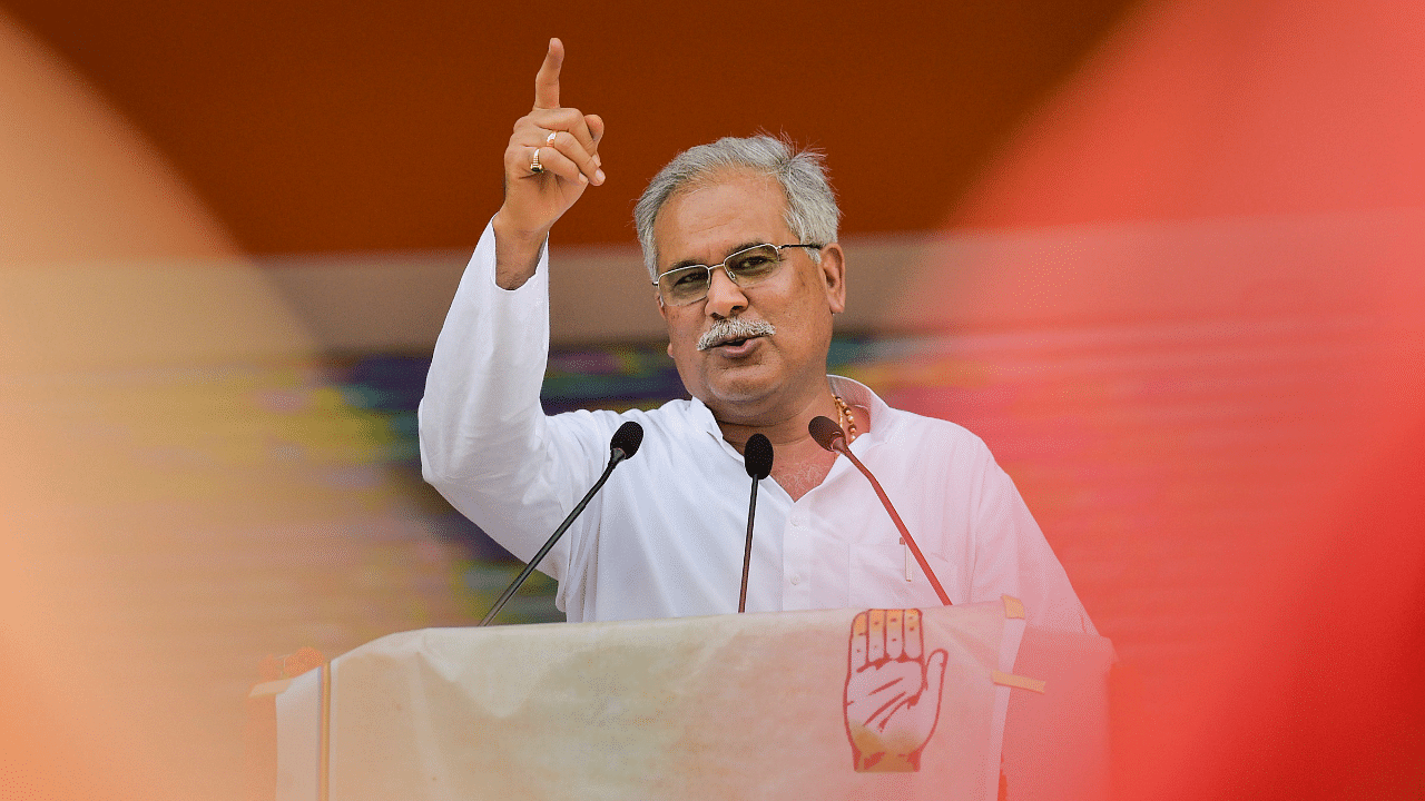 Congress party's Senior Observer for UP 2022 Election and Chhattisgarh CM Bhupesh Baghel. Credit: PTI Photo