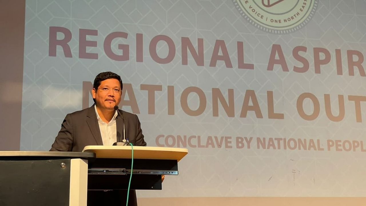 James Sangma, cabinet minister in Meghalaya and a senior leader of the NPP said the CAA and the oil palm mission showed how the Centre was negligent to the concerns of the people of the Northeast. Credit: Twitter/@SangmaConrad