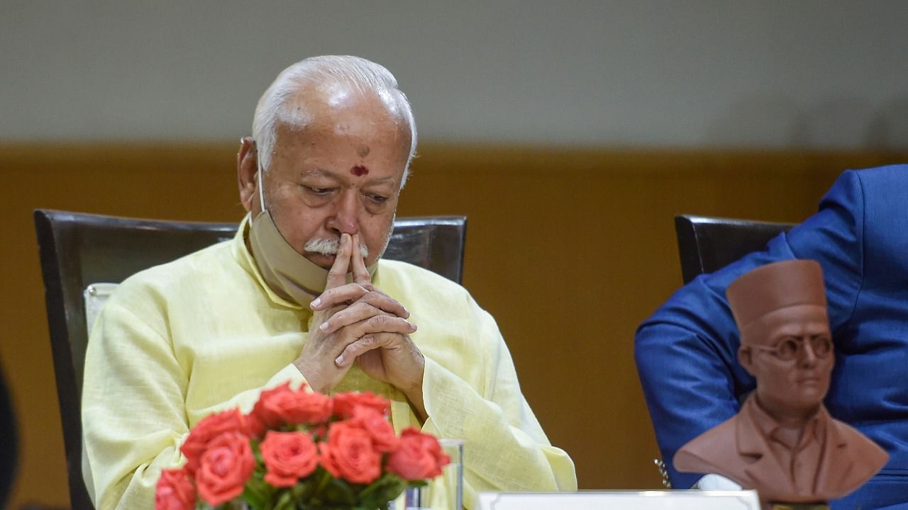 RSS Chief Mohan Bhagwat. Credit: PTI Photo