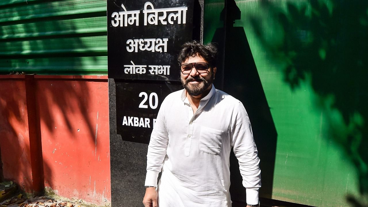 TMC leader Babul Supriyo comes out of Lok Sabha Speaker Om Birla's residence after submitting his resignation as MP. Credit: PTI Photo