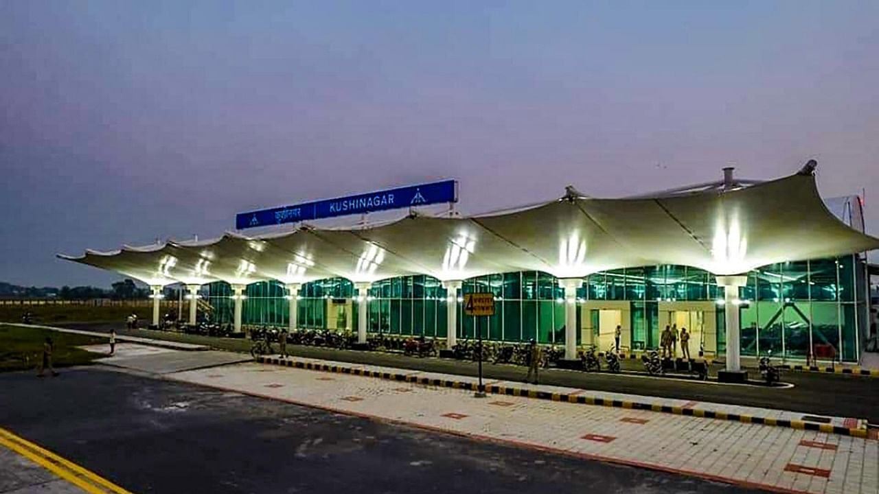 Outside view of the Kushinagar international airport. Credit: PTI Photo