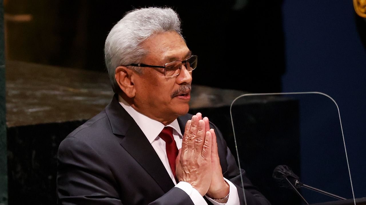 President of Sri Lanka Gotabaya Rajapaks. Credit: AP photo