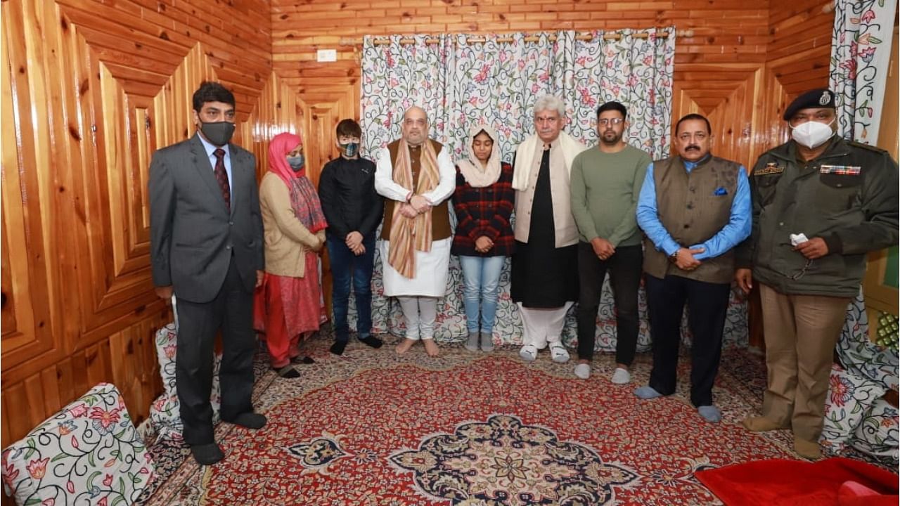 Union Home Minister Amit Shah in Srinagar. Credit: Information Department