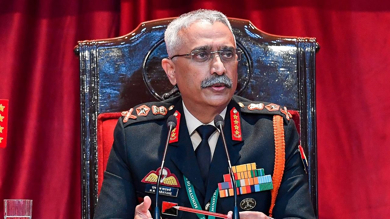 Gen M M Naravane, will lead the discussion on current and emerging security scenarios around the nation, particularly along the disputed boundaries with China and Pakistan. Credit: AFP File photo