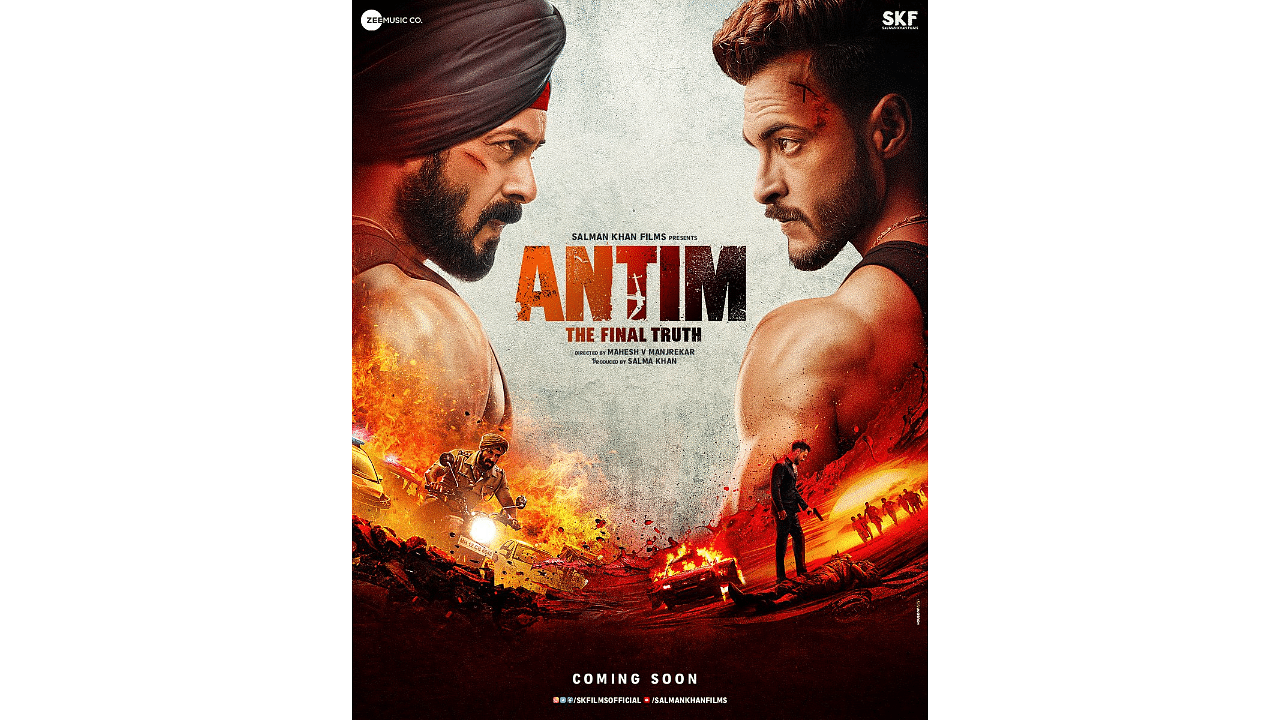 The official poster of 'Antim'. Credit: Twitter/@SKFilmsOfficial