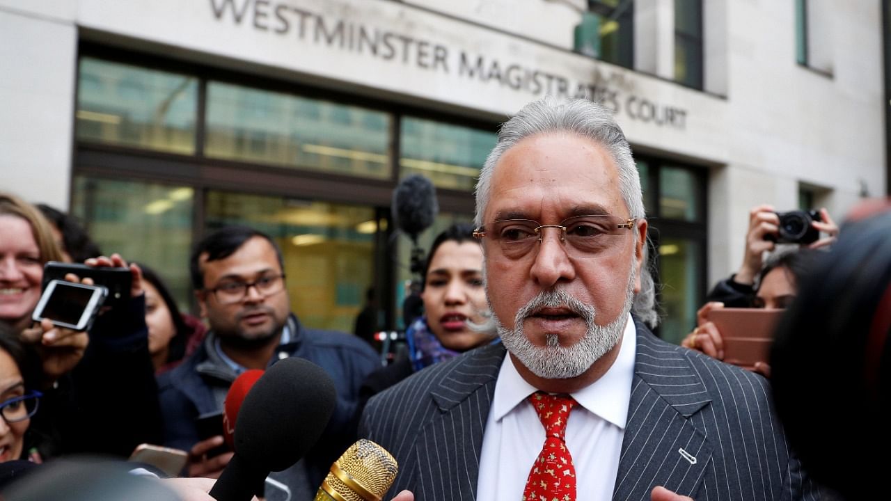 Vijay Mallya leaves after his extradition hearing at Westminster Magistrates Court. credit: Reuters File Photo
