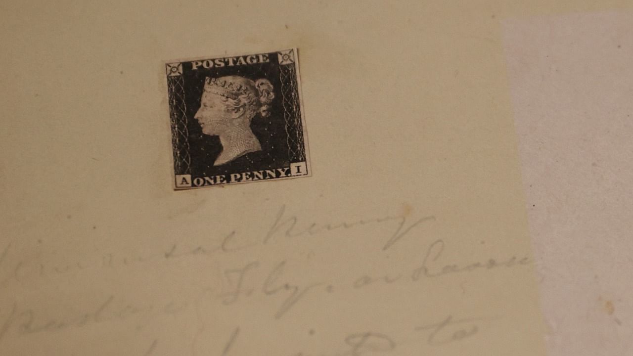 Penny Black, set to auction The World's first postage stamp, a Penny Black, is seen on display ahead of auction at Sotheby's in London. Credit: Reuters File Photo