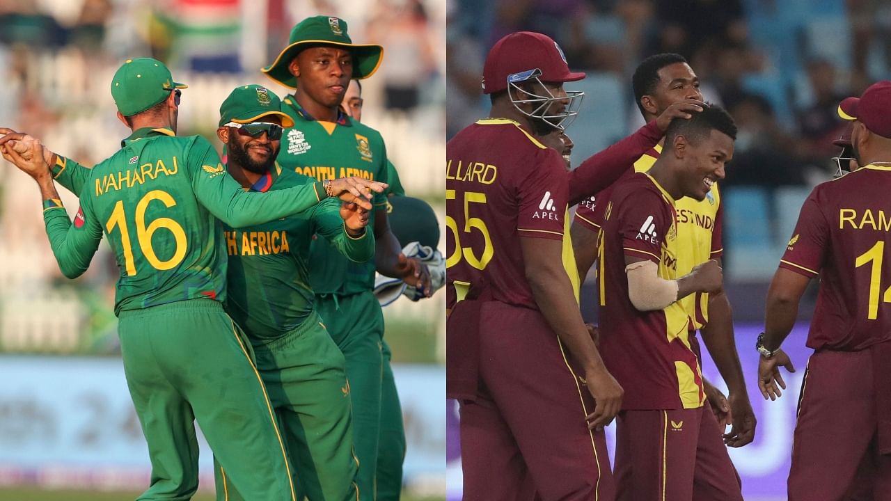 Both South Africa (L) and West Indies lost their opening games in the ICC Men's T20 World Cup. Credit: AP/PTI Photos