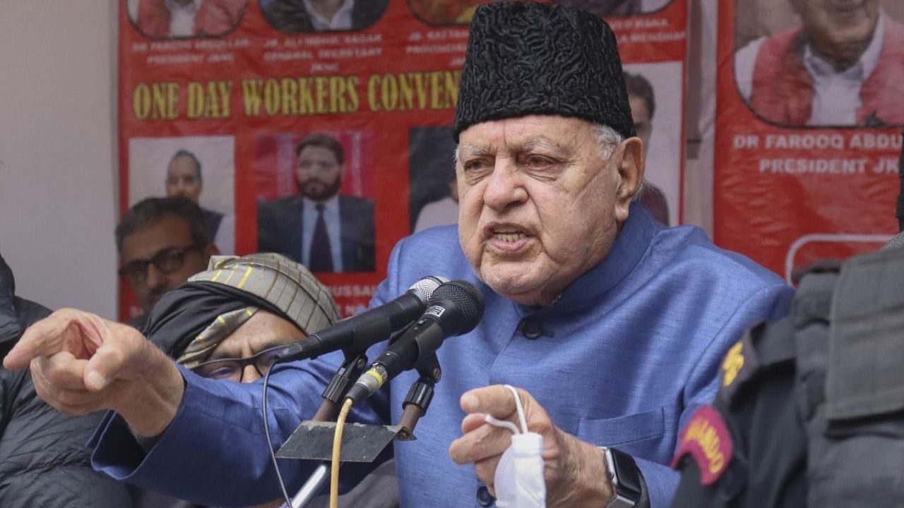 National Conference President Dr. Farooq Abdullah. Credit: PTI Photo