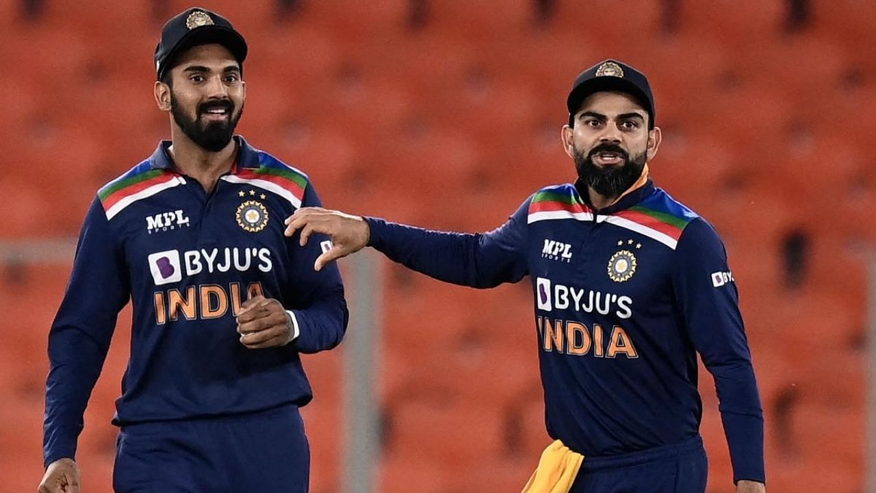 KL Rahul (L) and Virat Kohli (R). Credit: AFP File Photo