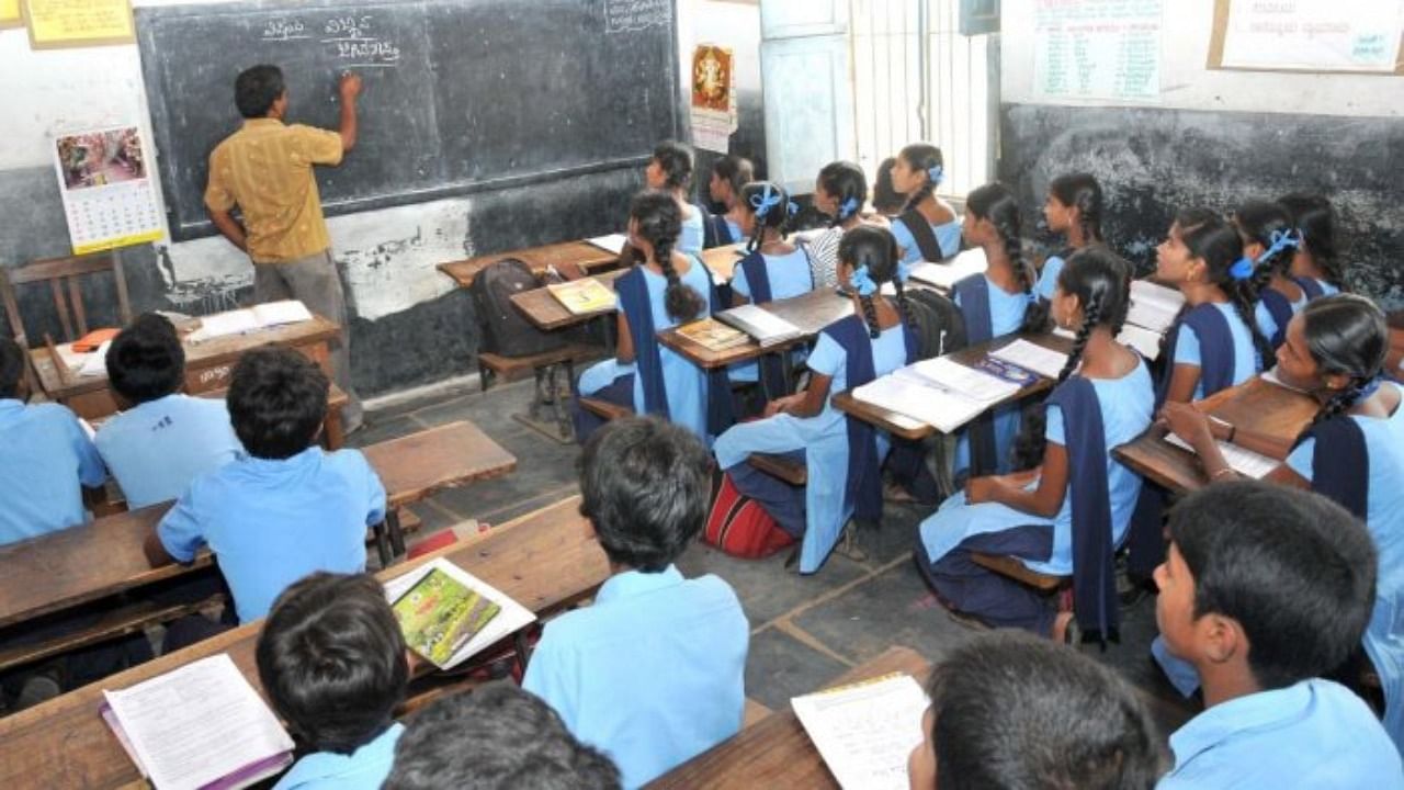 At present, there are over 20,000 teacher vacancies in state government schools. Credit: DH File Photo