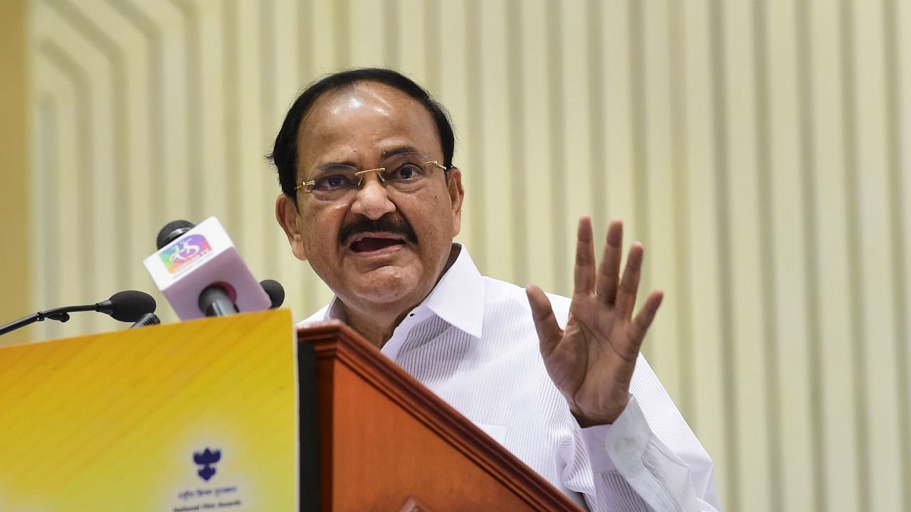 Naidu was speaking at a function at the Sant Sohirobanath Ambiye College in North Goa. Credit: PTI Photo