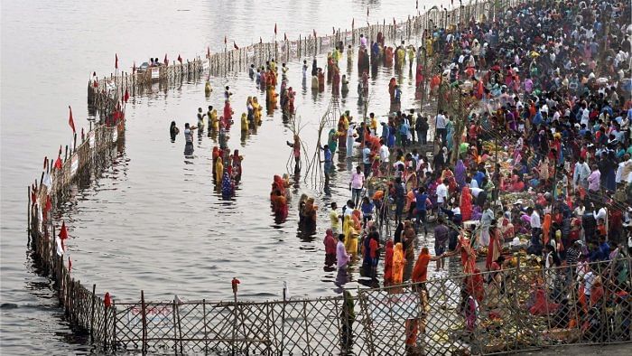 The Delhi Disaster Management Authority (DDMA) in its order released on Friday said Chhath Puja celebrations will be allowed at designated sites in the city except on the banks of the Yamuna River. Credit: PTI File Photo