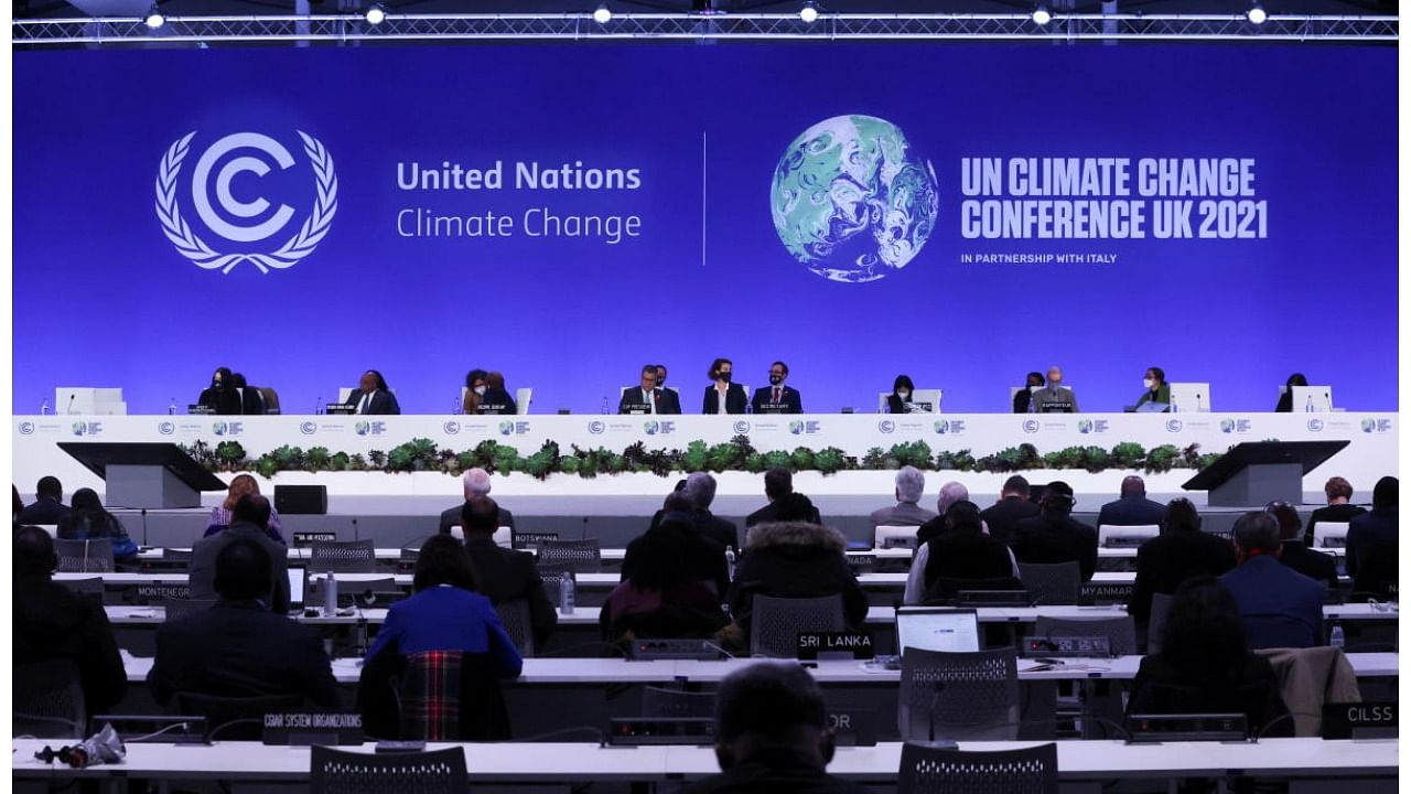 COP26 President Alok Sharma chairs the UN Climate Change Conference (COP26) in Glasgow. Credit: Reuters photo