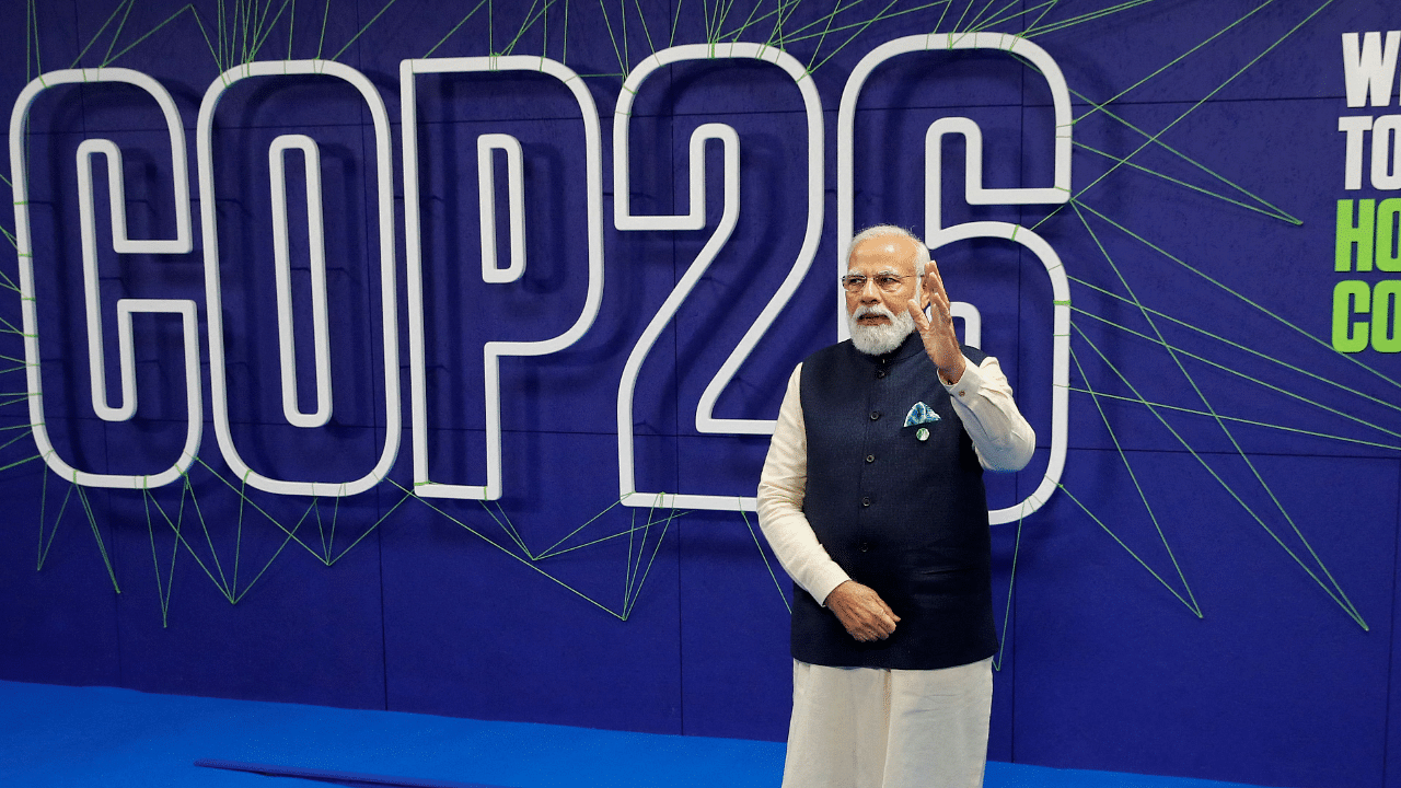 Prime Minister Narendra Modi in Glasgow. Credit: AFP Photo