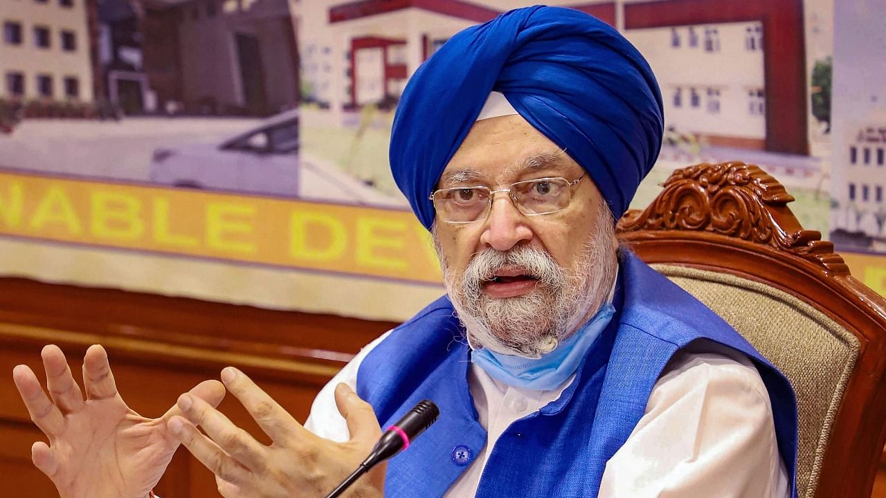 Union Minister for Petroleum & Natural Gas and Housing & Urban Affairs, Hardeep Singh Puri. Credit: PTI File Photo