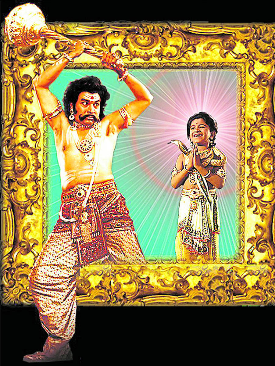 The father-son duo of Dr Rajkumar and Puneeth Rajkumar created magic in the Kannada mythological drama ‘Bhakta Prahlada’, directed by Vijay.