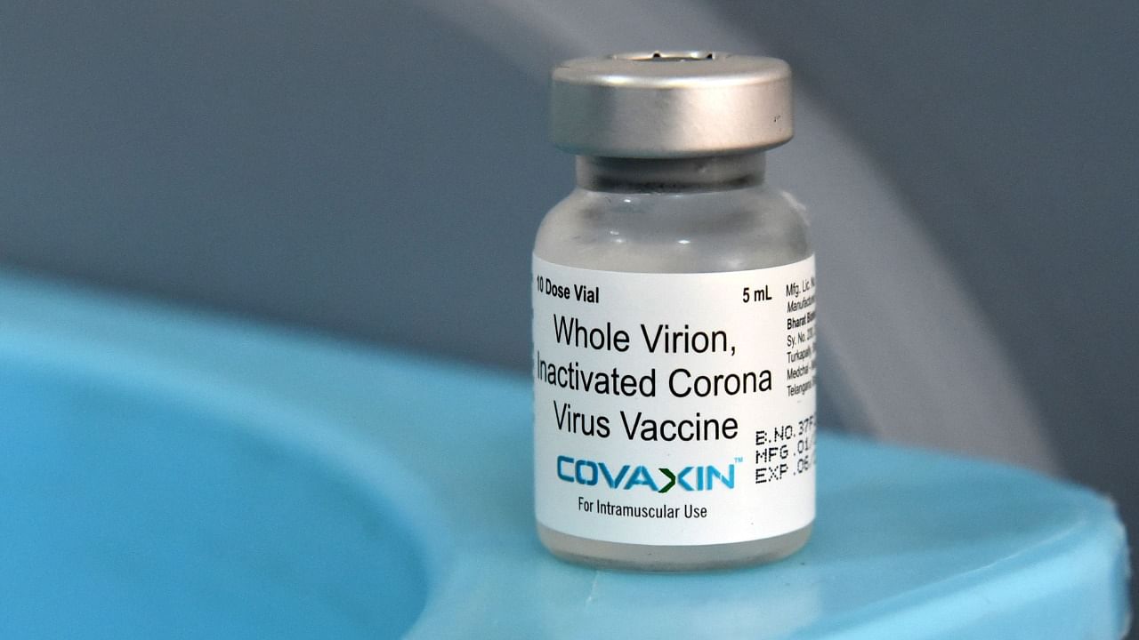 A vial of Covaxin. Credit: AP Photo