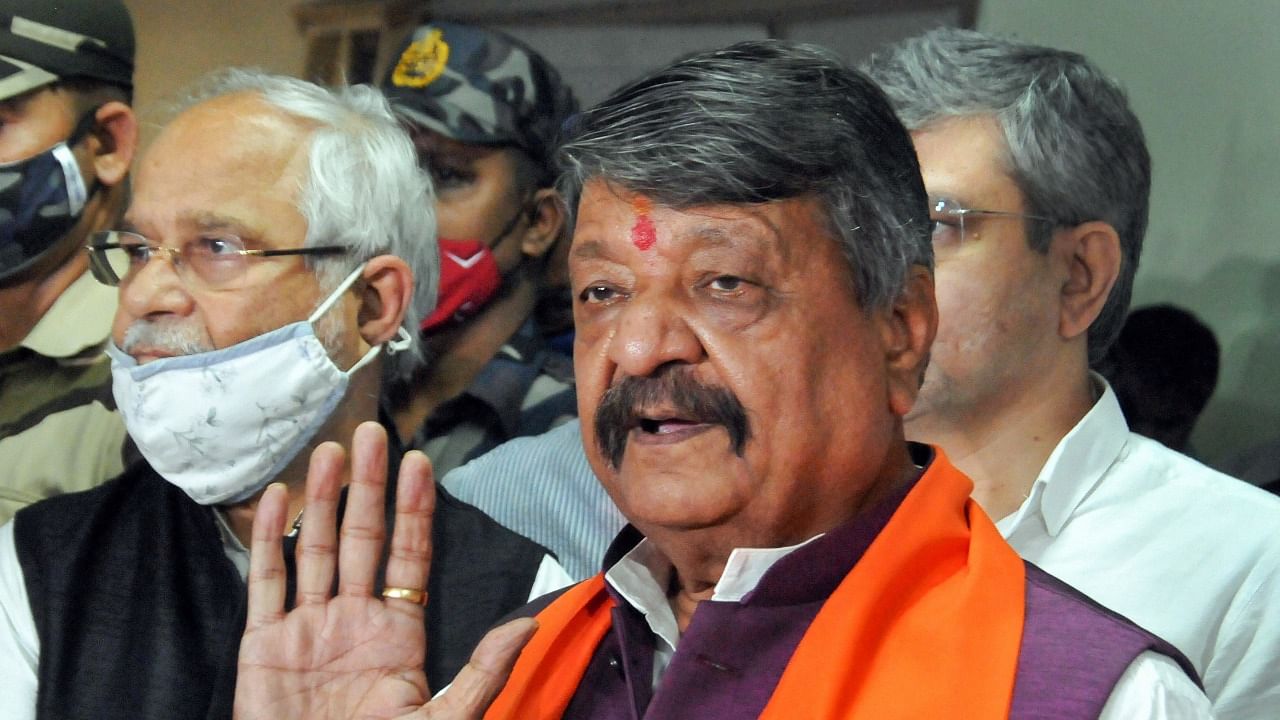 West Bengal BJP leader Kailash Vijayvargiya (C). Credit: PTI File Photo