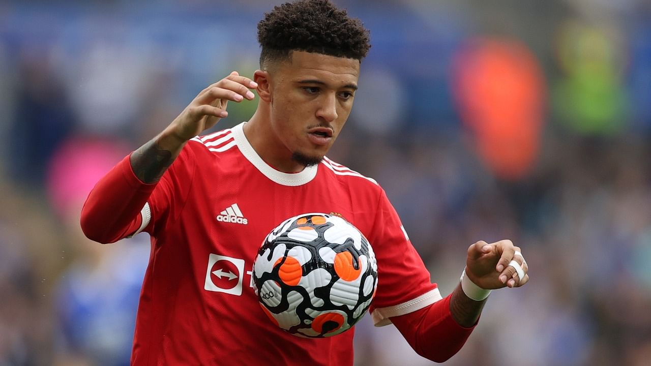 United winger Jadon Sancho. Credit: Reuters File Photo