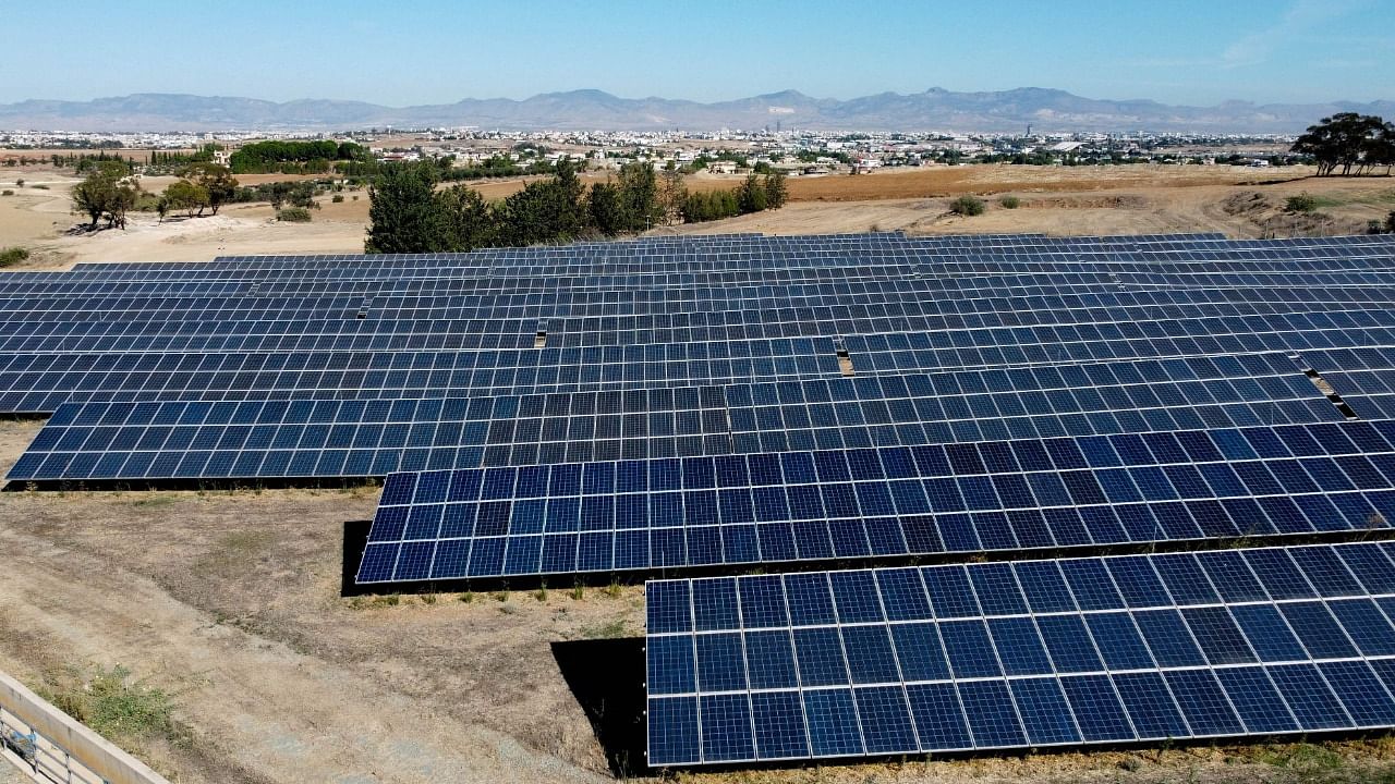 Large-scale agriculture requires mechanised planting and harvesting that might be difficult beneath panels. Credit: AFP File Photo