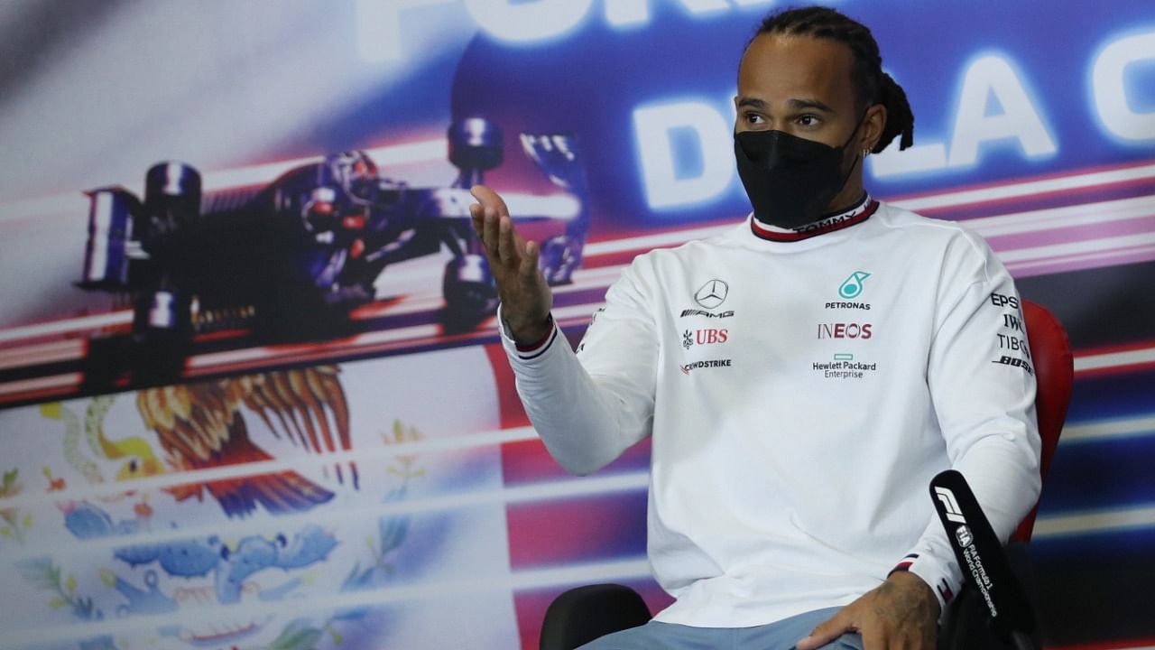 Lewis Hamilton during the press conference ahead of the Mexican Grand Prix. Credit: Reuters Photo