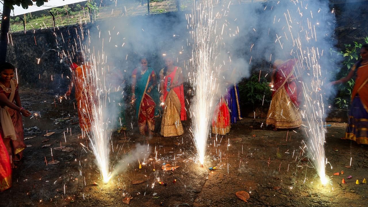 Diwali celebrations in Chennai. Credit: PTI Photo