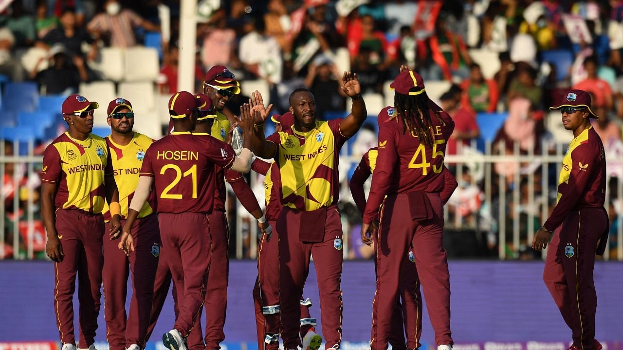 An ageing West Indies squad face criticism over poor display in the tournament. Credit: AFP Photo