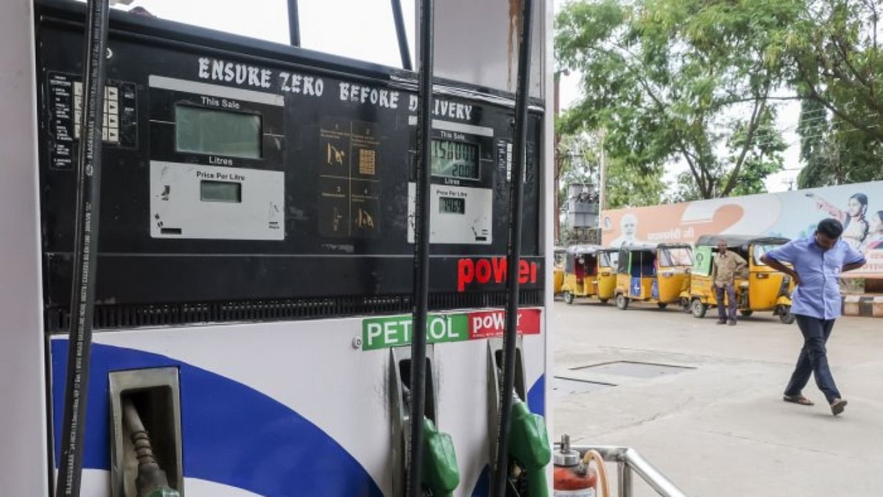 Congress also demanded that the Centre should immediately withdraw the excise duty hike -- Rs 13 on petrol and Rs 16 on diesel -- imposed on fuel during the Covid-19 pandemic as the government itself pats on its back that the Goods and Service Tax collection has gone back to normal. Credit: Reuters Photo