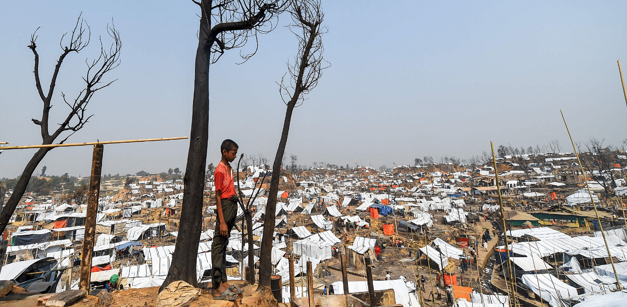 A series of turf war killings in 2019 prompted the Bangladesh army to erect barbed-wire fences around the camps. Credit: AFP Photo