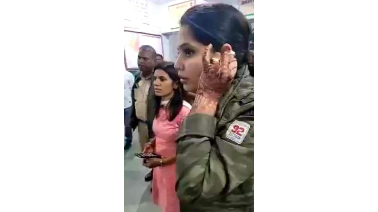 The former MLA from Jalore sustained minor injuries on her ear in the attack on Saturday, police said. Credit: Twitter/@amrita_meghwal_