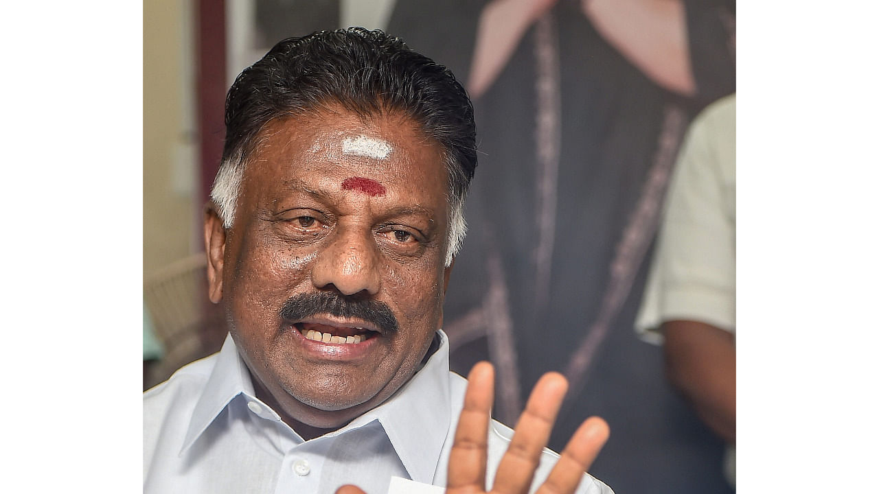 Former Chief Minister of Tamil Nadu and AIADMK Coordinator O. Panneerselvam. Credit: PTI File Photo
