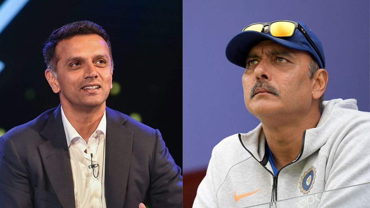 Outgoing head coach Ravi Shastri feels his successor Rahul Dravid has inherited a "great team". Credit: AFP/PTI File Photos